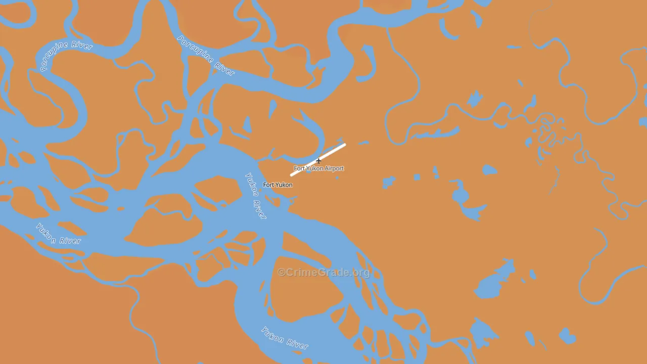 Fort Yukon, AK Map of Arson Rates
