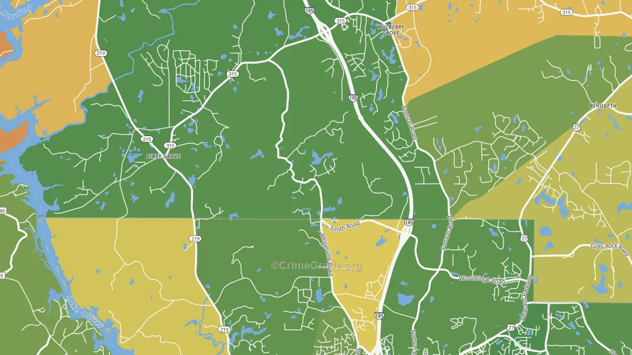 Fortson, GA Map of Arson Rates
