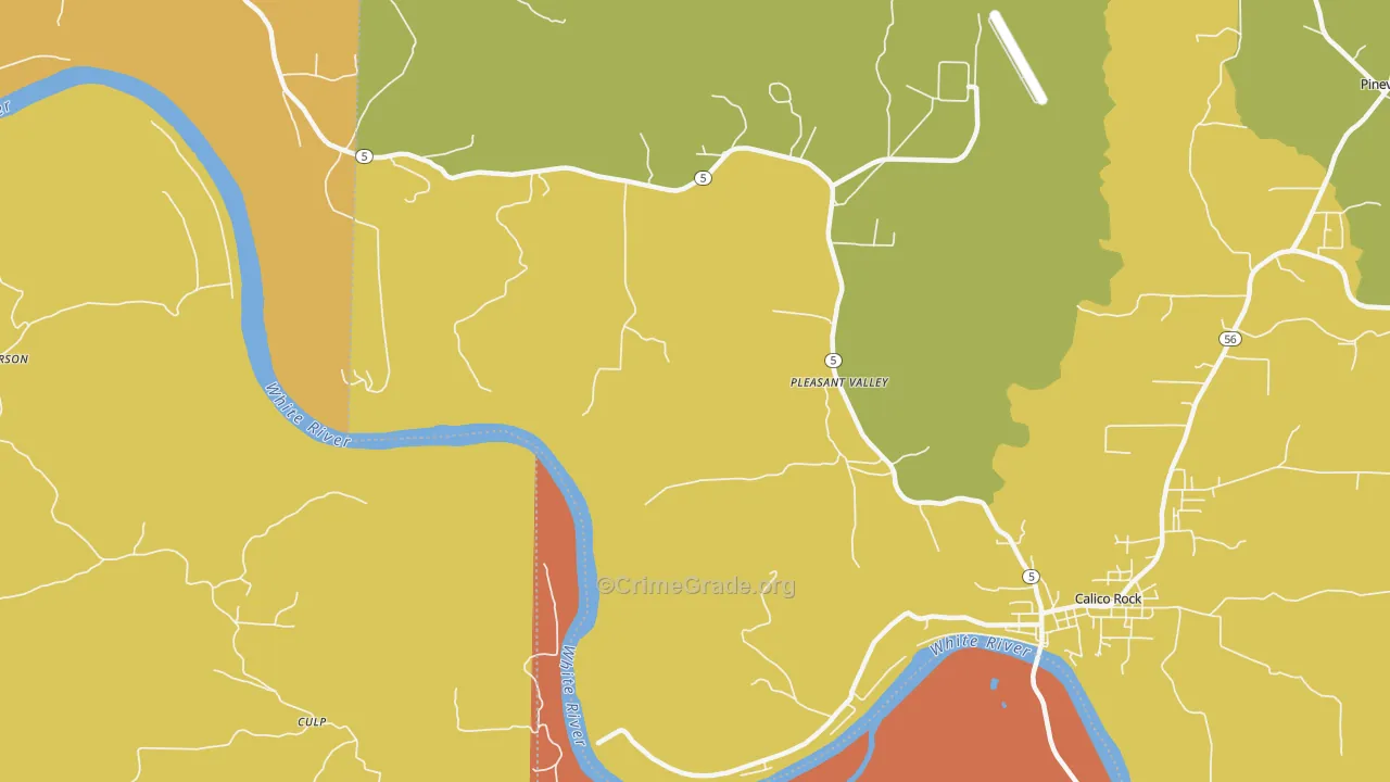 Forty Four, AR Map of Arson Rates