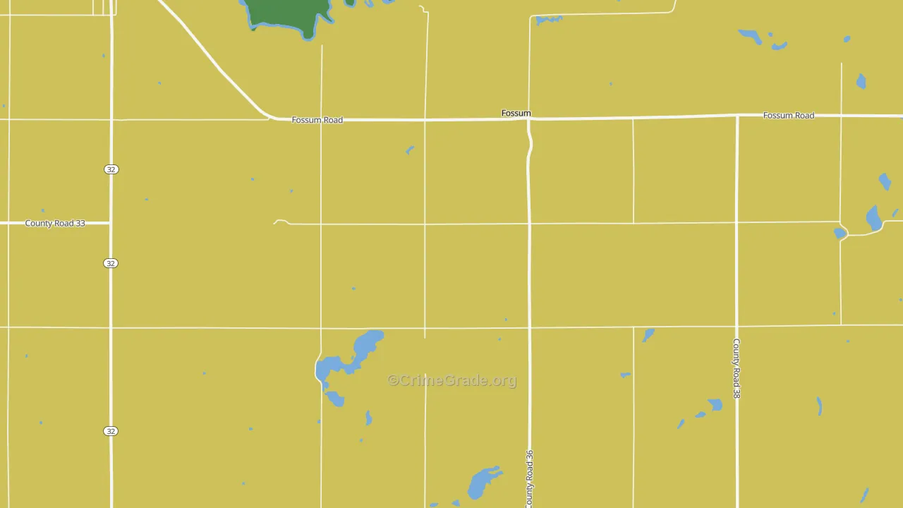 Fossum, MN Map of Arson Rates