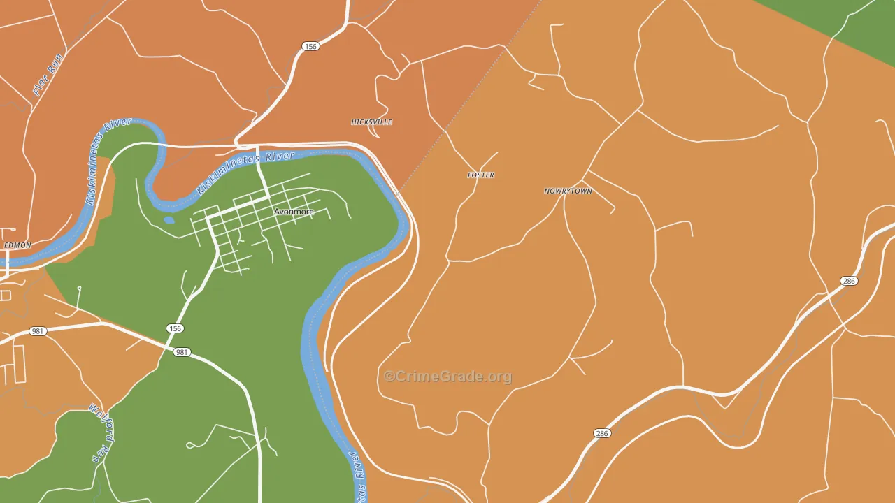 Foster, PA Map of Arson Rates