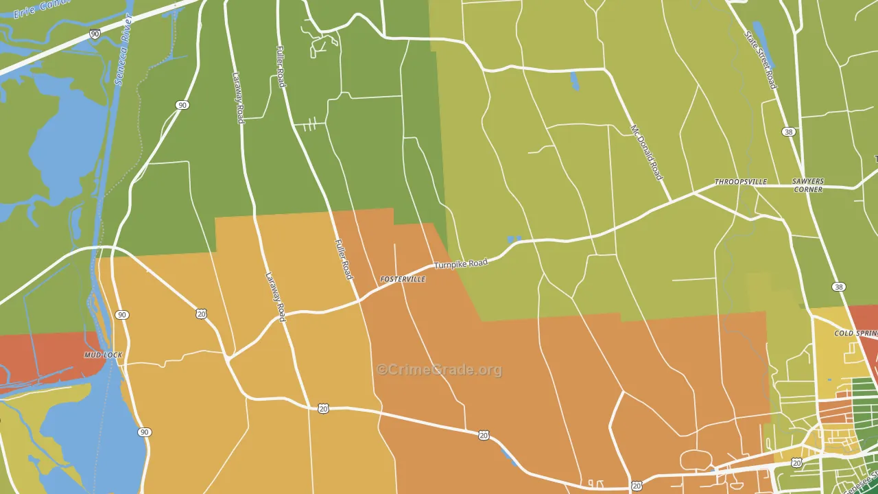 Fosterville, NY Map of Arson Rates