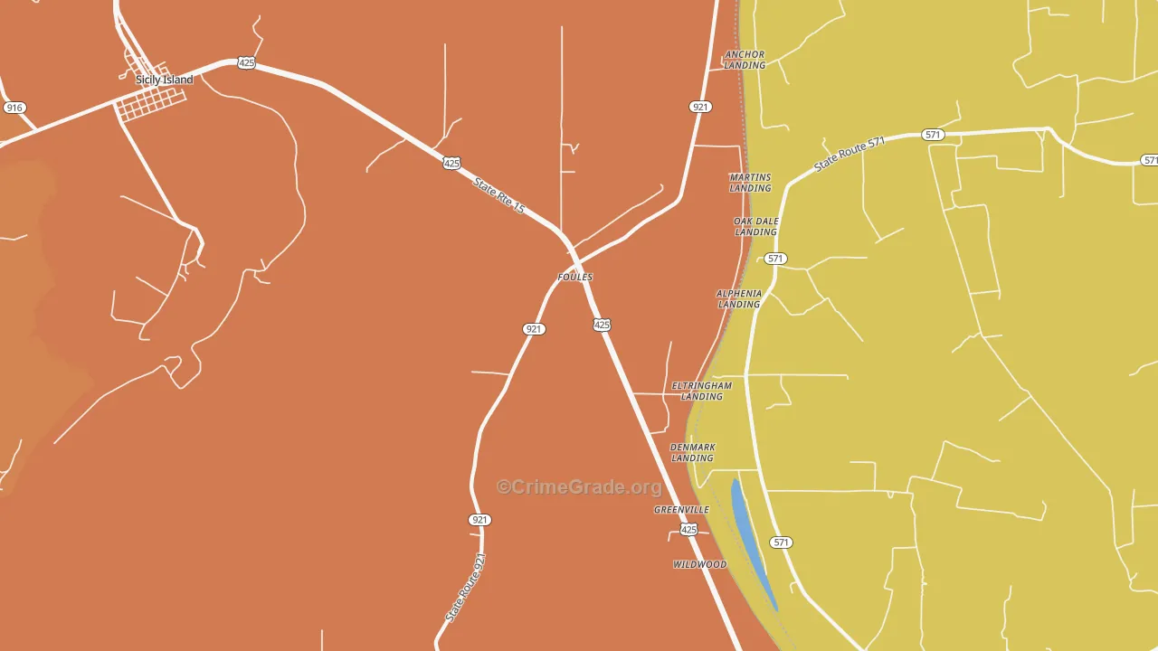 Foules, LA Map of Arson Rates