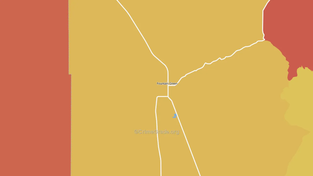 Fountain Green, UT Map of Arson Rates