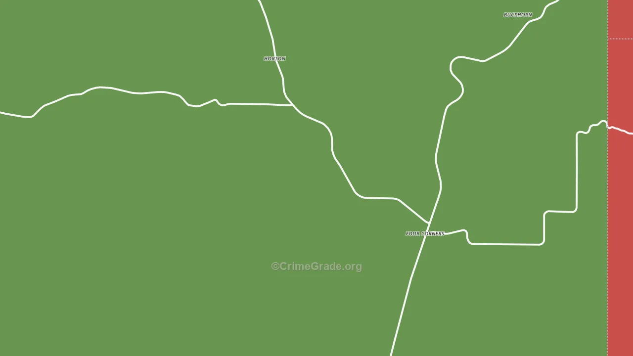 Four Corners, WY Map of Arson Rates
