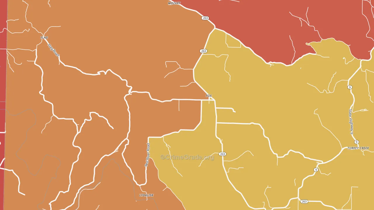 Fox, AR Map of Arson Rates