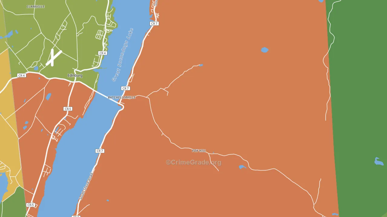 Fox Hill, NY Map of Arson Rates