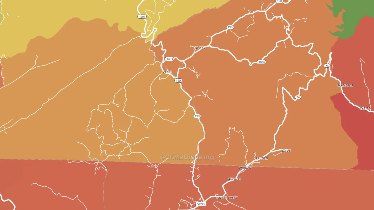 Frakes, KY Map of Arson Rates