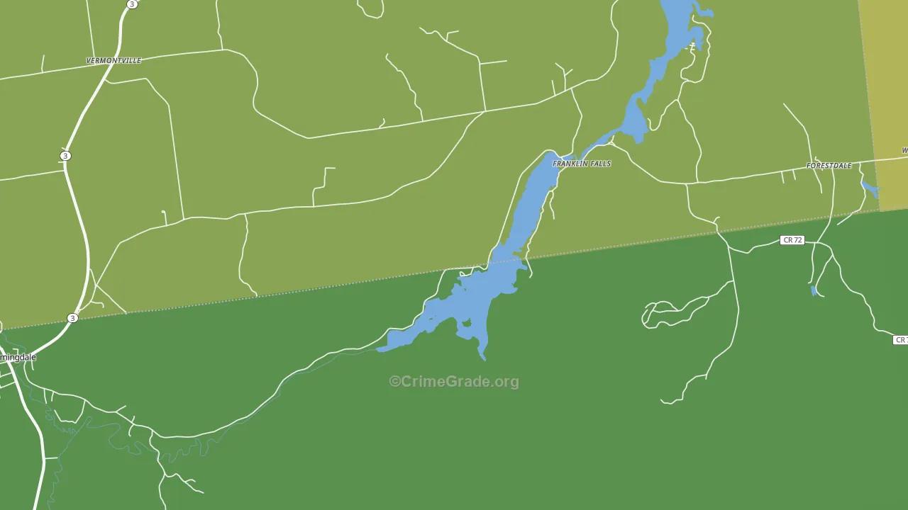 Franklin Falls, NY Map of Arson Rates