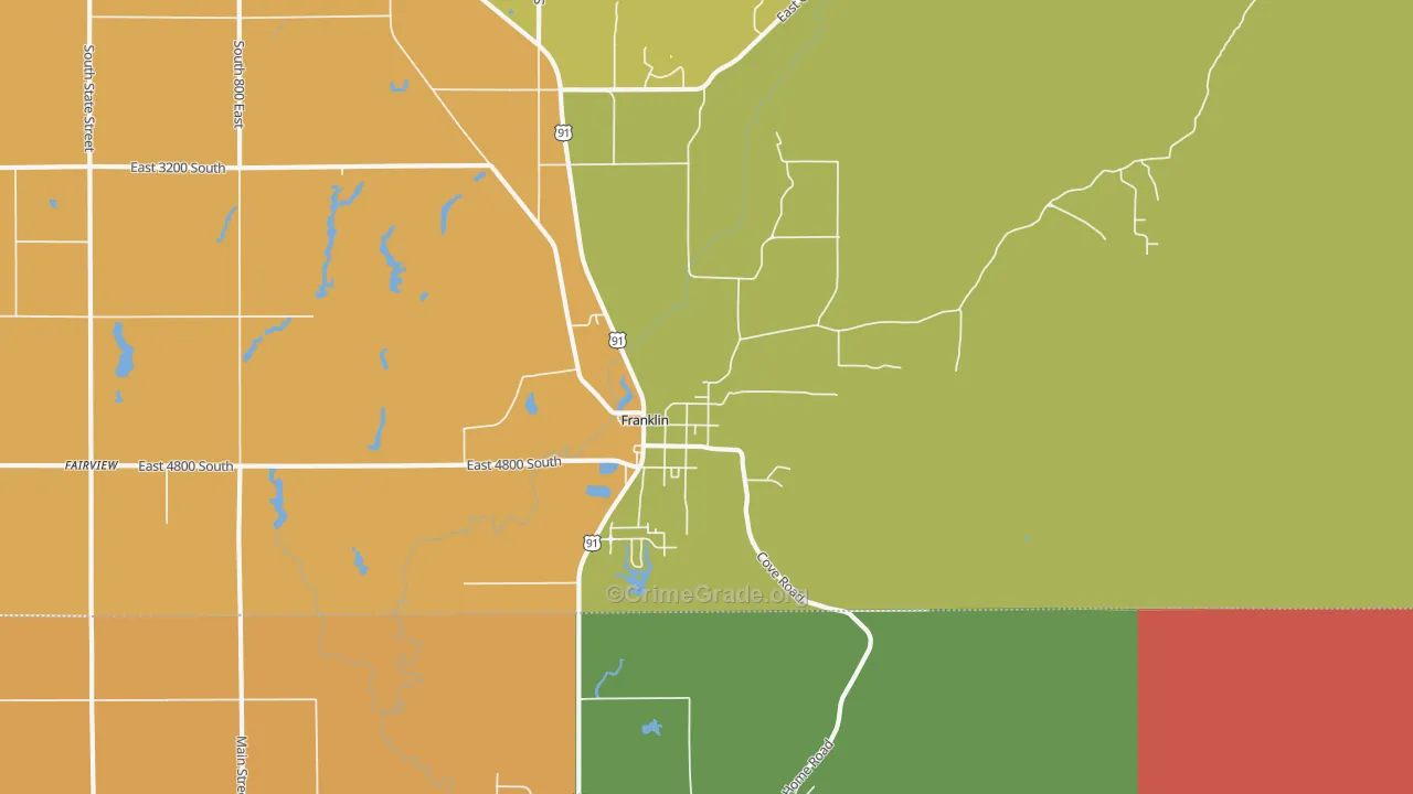 Franklin, ID Map of Arson Rates