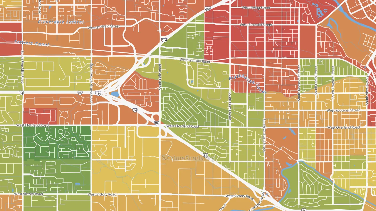 Franklin Randolph, Boise, ID Map of Arson Rates