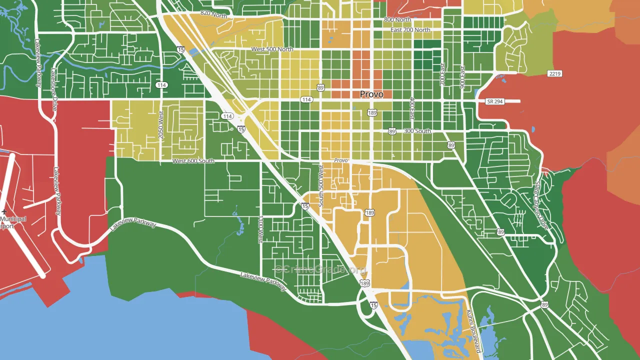Franklin South, Provo, UT Map of Arson Rates