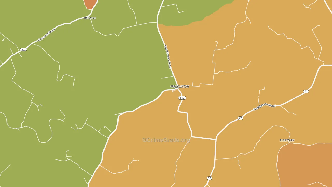 Franklinton, KY Map of Arson Rates