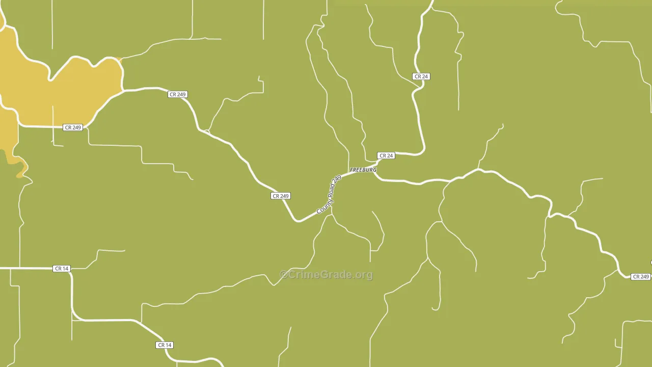 Freeburg, MN Map of Arson Rates