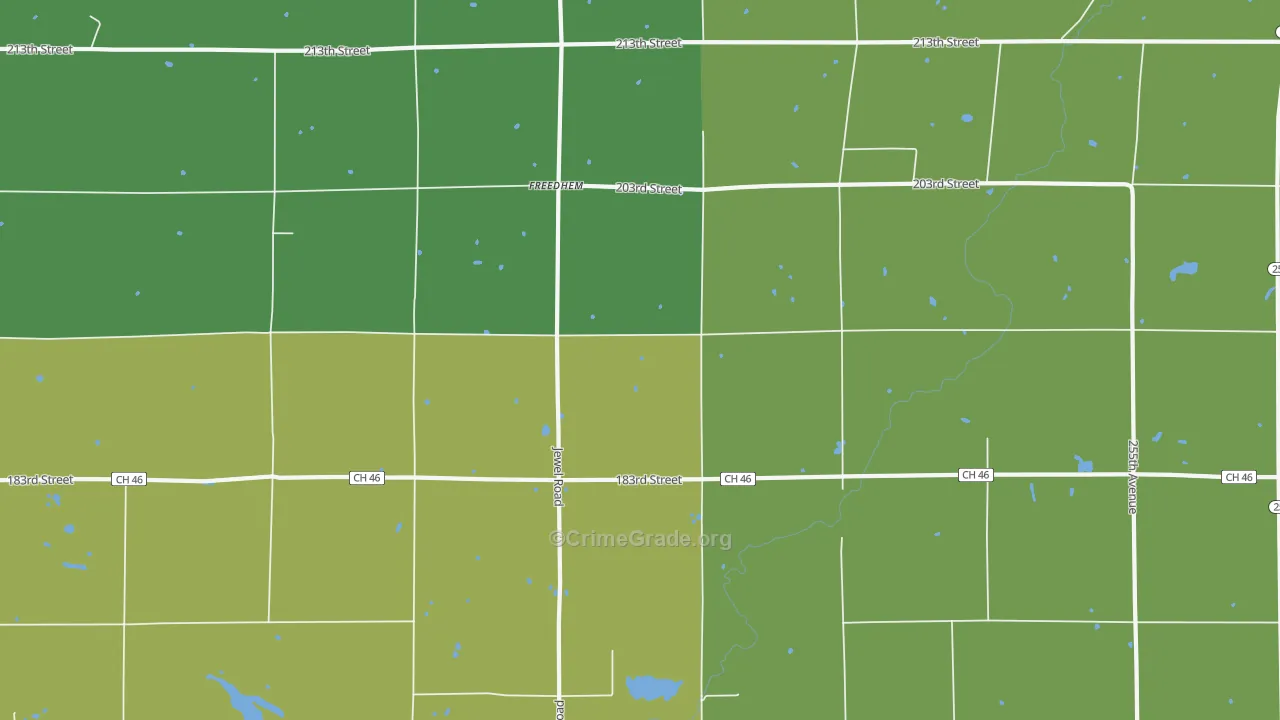Freedhem, MN Map of Arson Rates