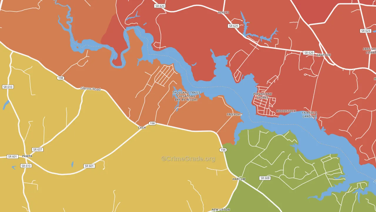 Freeport, VA Map of Arson Rates
