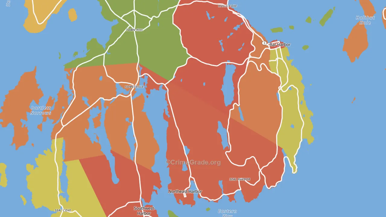 Frenchboro, ME Map of Arson Rates