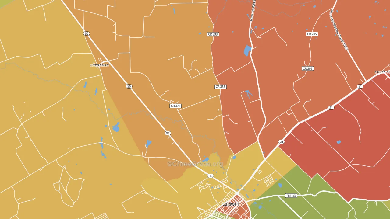 Frenstat, TX Map of Arson Rates