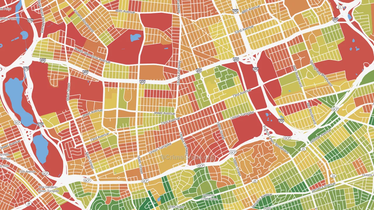 Fresh Meadows, Queens, NY Map of Arson Rates