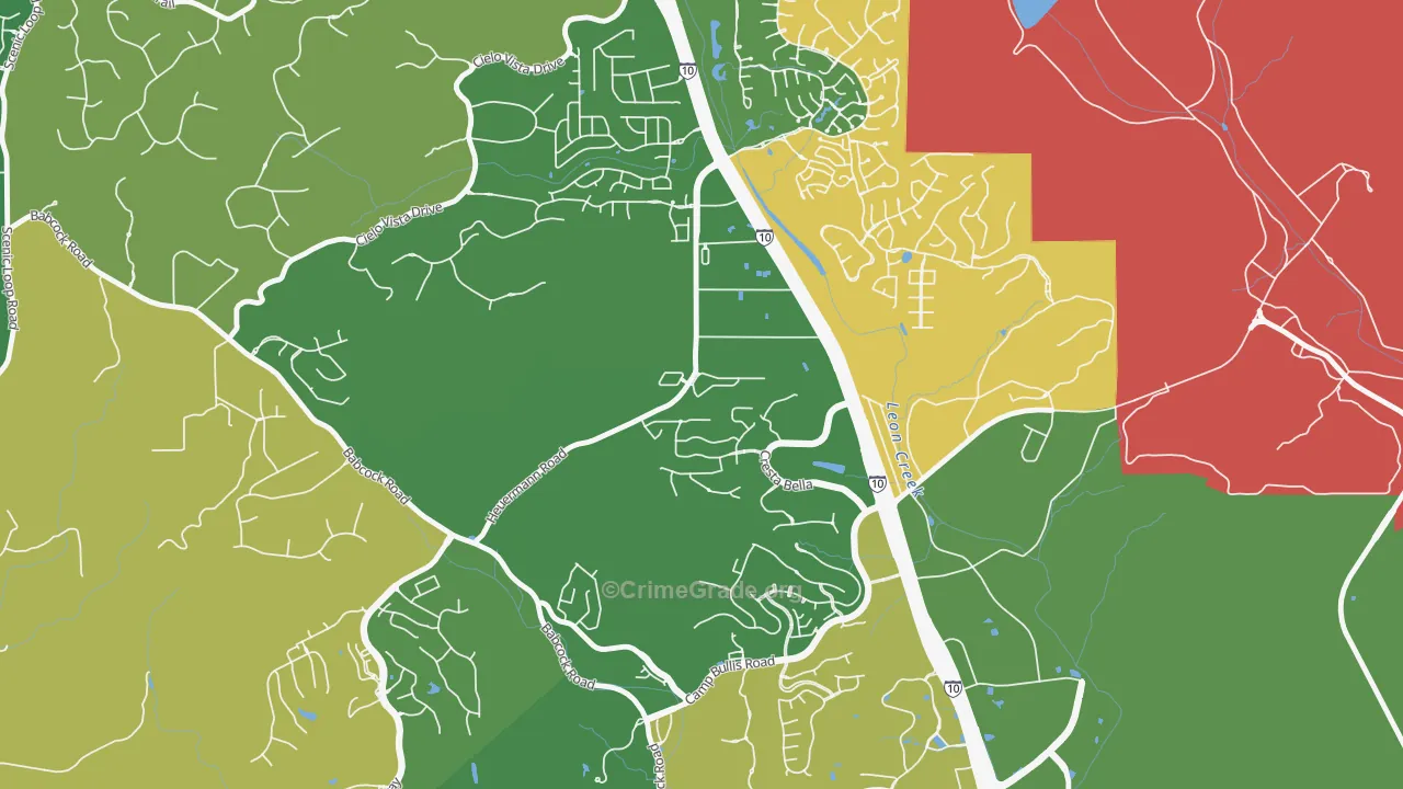 Friends of Friedrich Wilderness Park, San Antonio, TX Map of Arson Rates