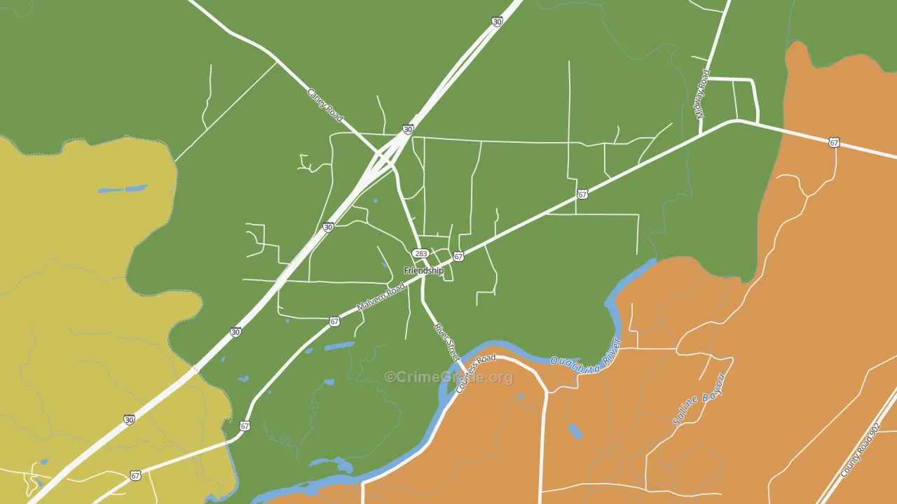 Friendship, AR Map of Arson Rates