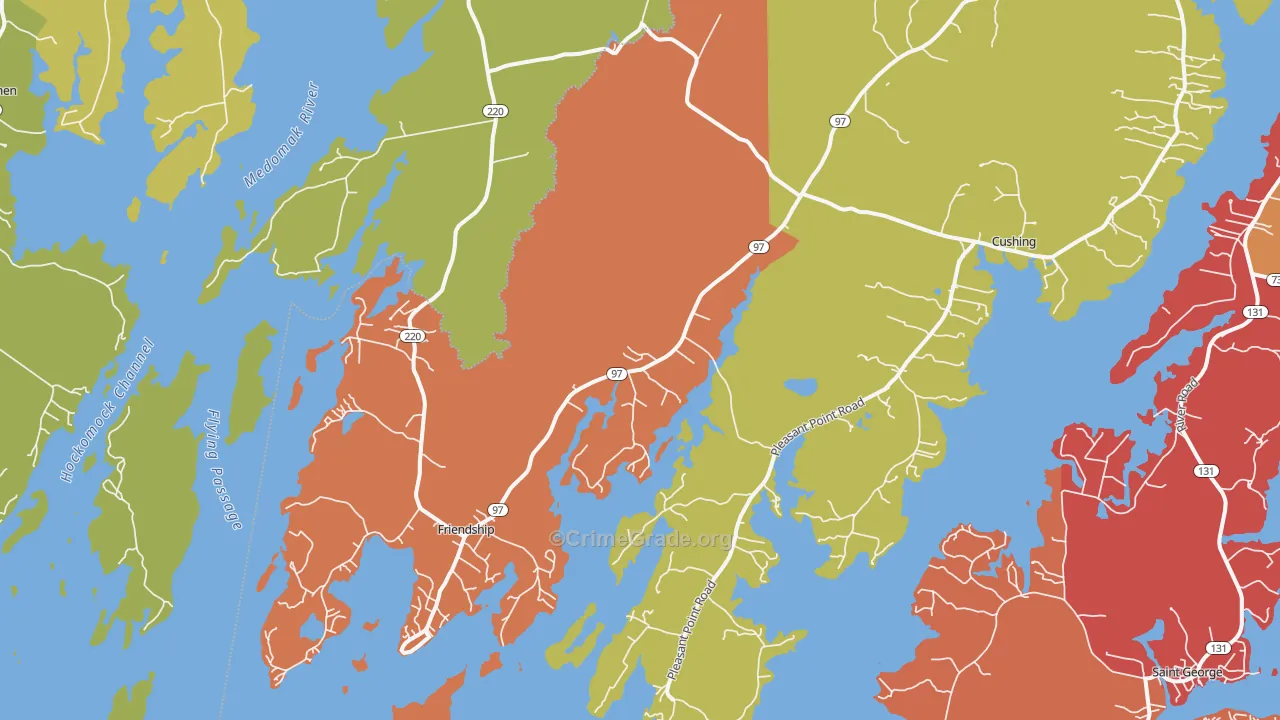 Friendship, ME Map of Arson Rates