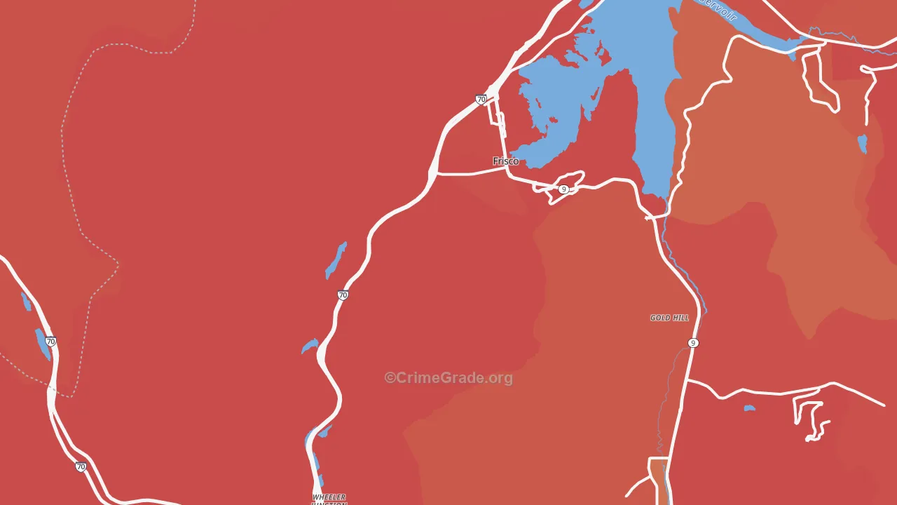 Frisco, CO Map of Arson Rates