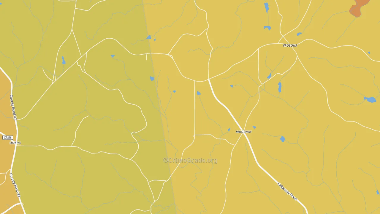 Frolona, GA Map of Arson Rates