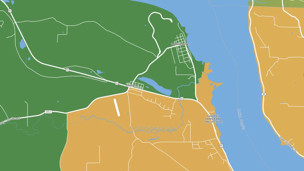 Frontenac, MN Map of Arson Rates