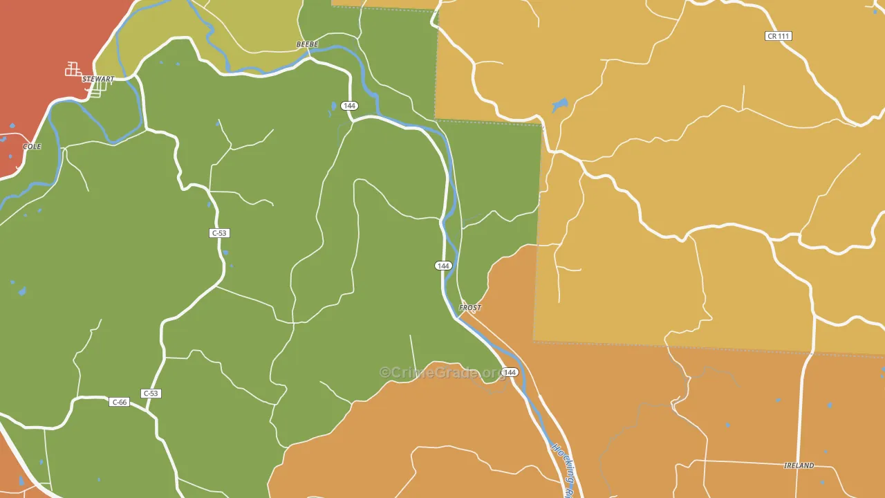 Frost, OH Map of Arson Rates