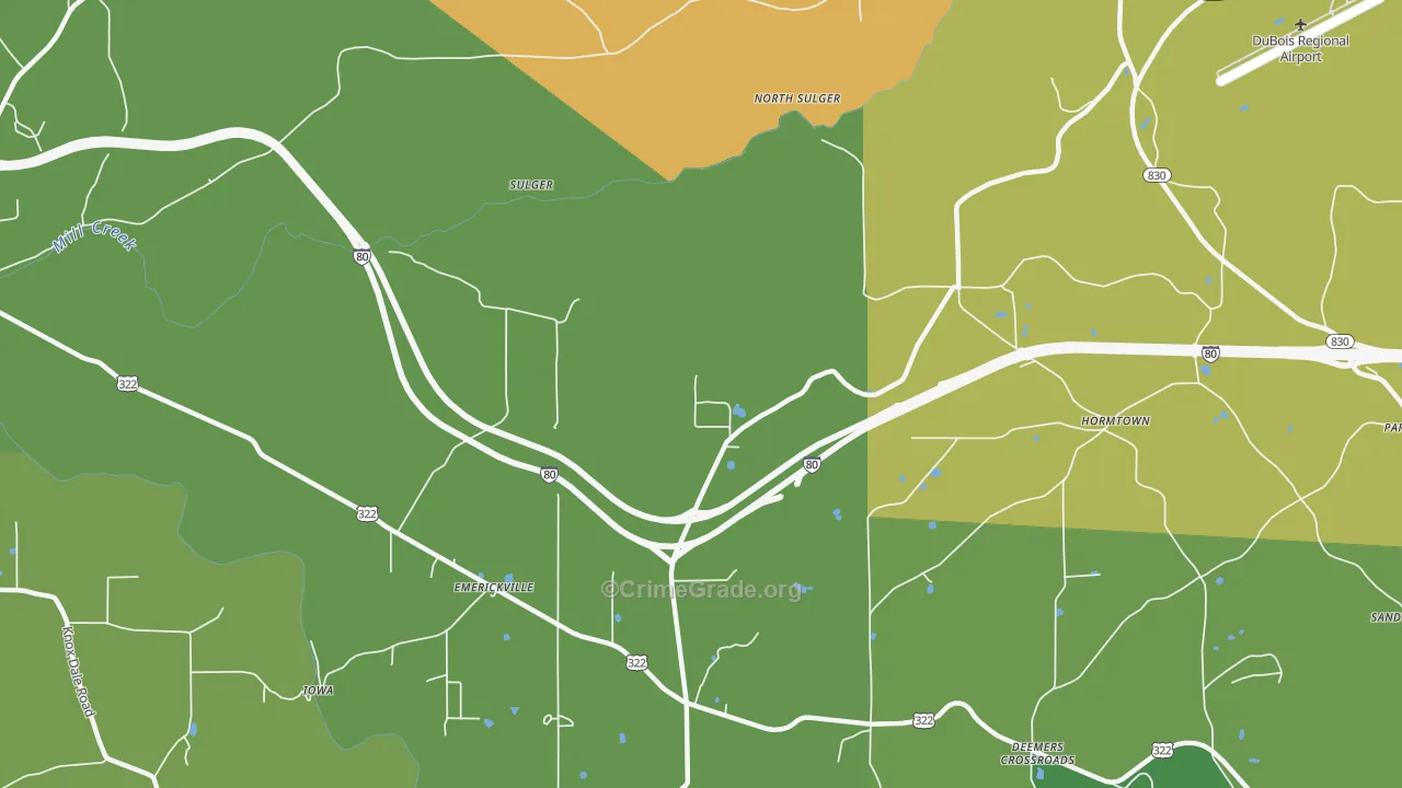 Frostburg, PA Map of Arson Rates