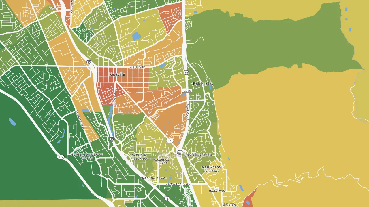 Fruit Heights, UT Map of Arson Rates