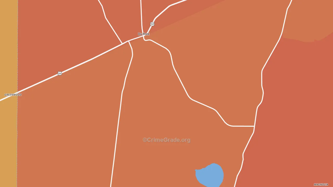 Fruitland, GA Map of Arson Rates