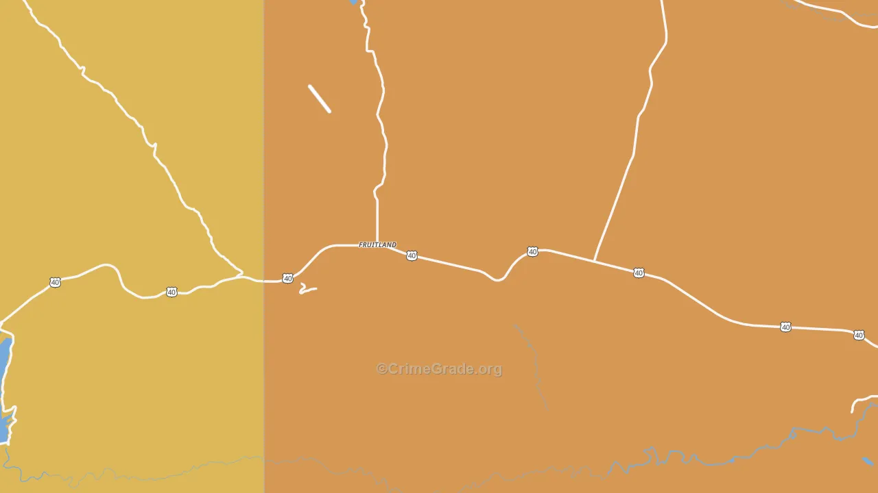Fruitland, UT Map of Arson Rates