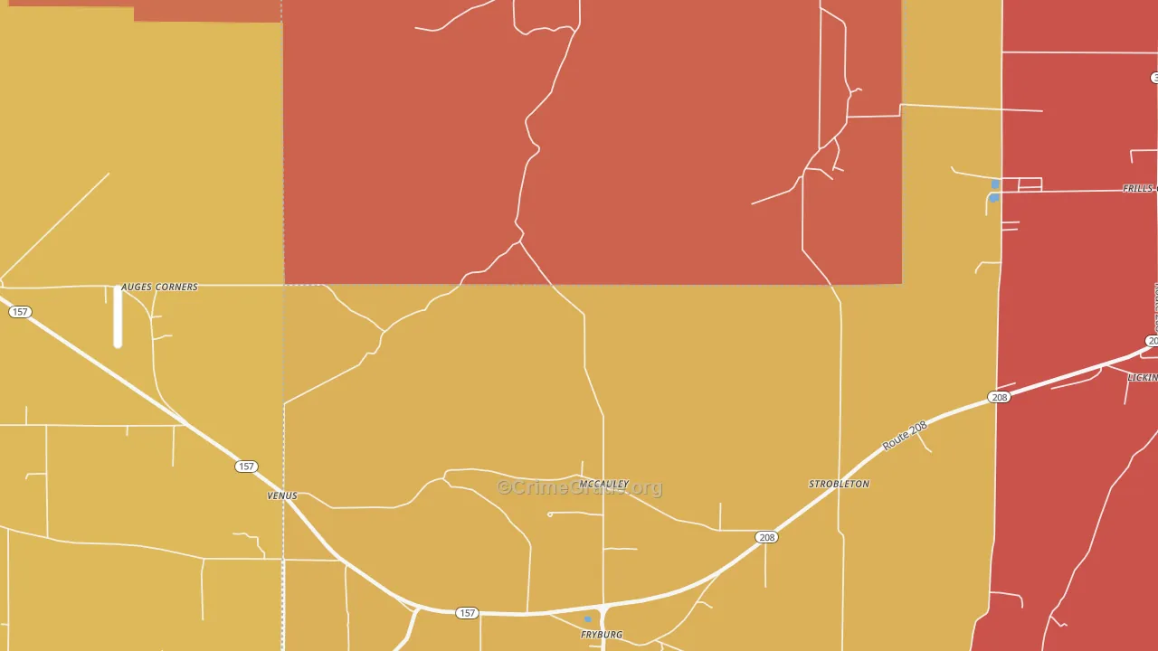 Fryburg, PA Map of Arson Rates