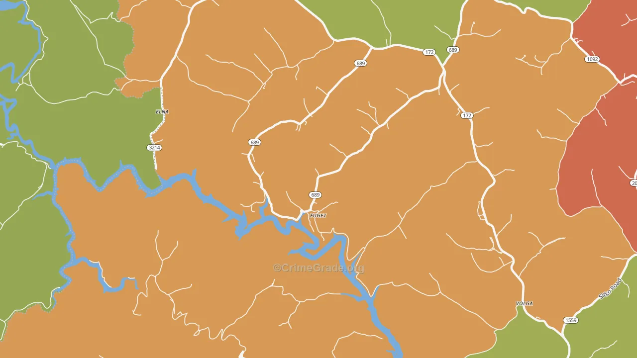 Fuget, KY Map of Arson Rates