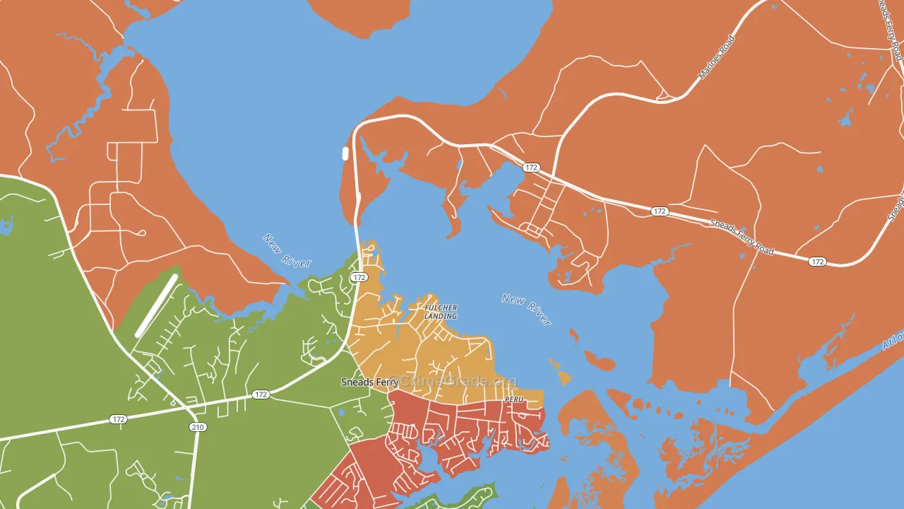 Fulcher Landing, NC Map of Arson Rates