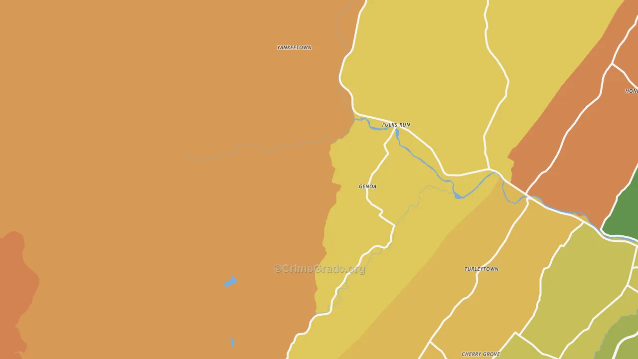 Fulks Run, VA Map of Arson Rates