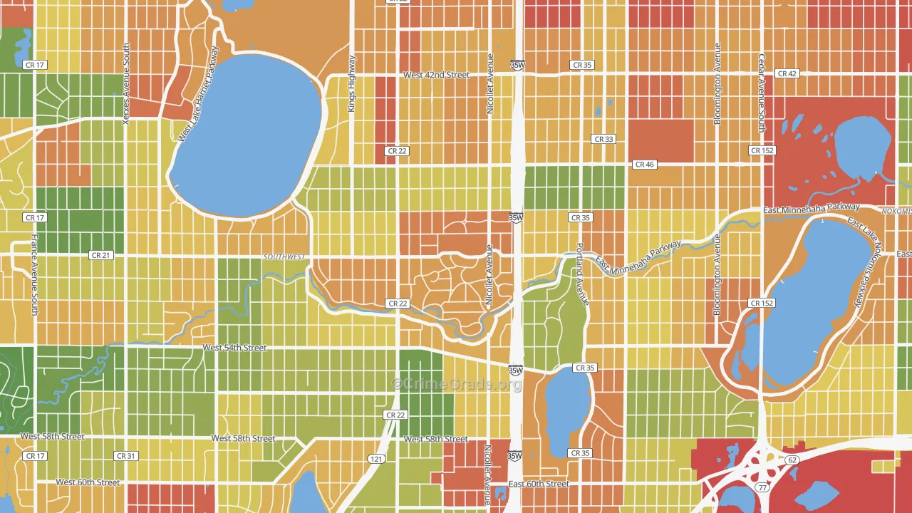 Fuller Tangletown, Minneapolis, MN Map of Arson Rates