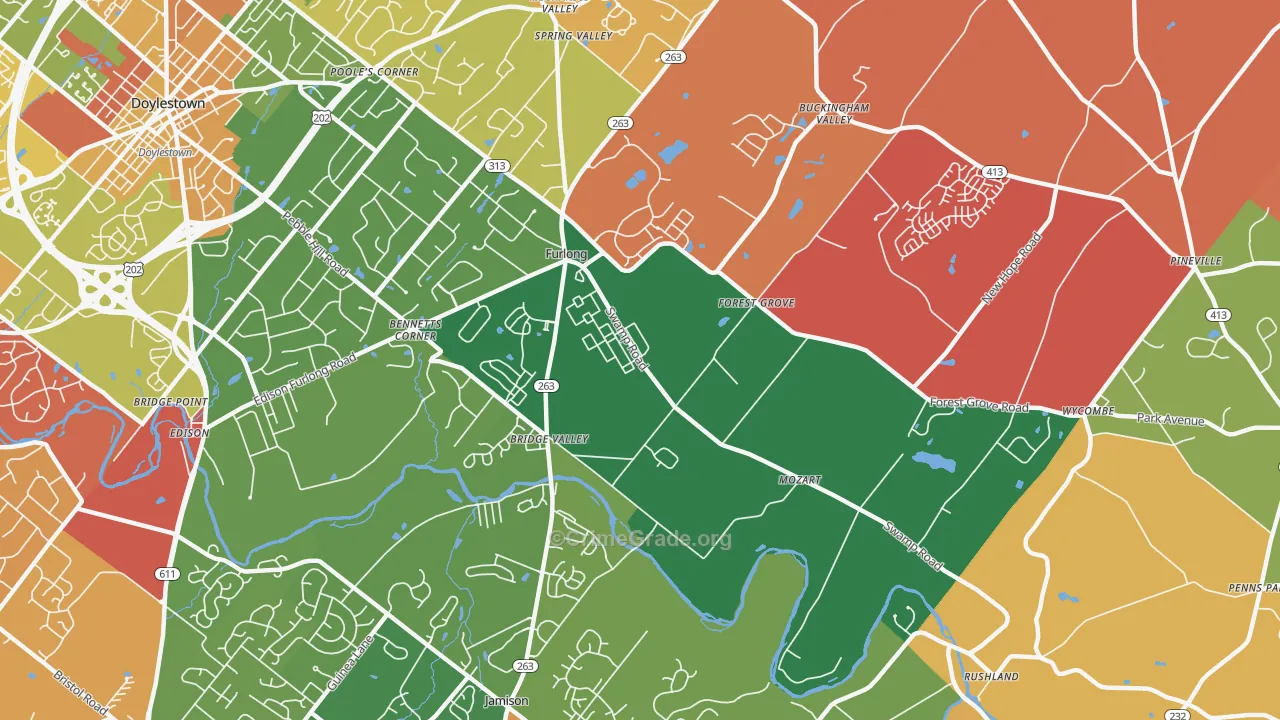 Furlong, PA Map of Arson Rates