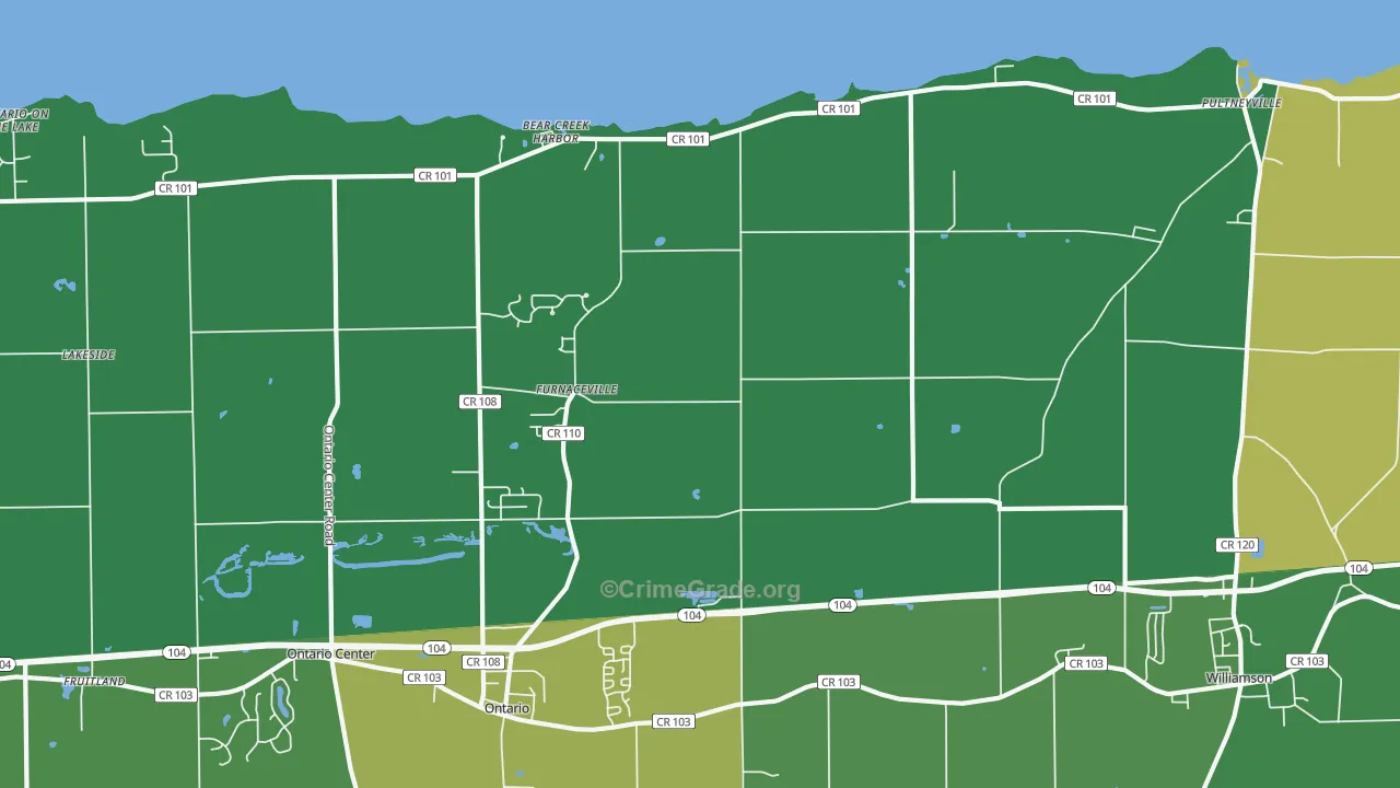 Furnaceville, NY Map of Arson Rates
