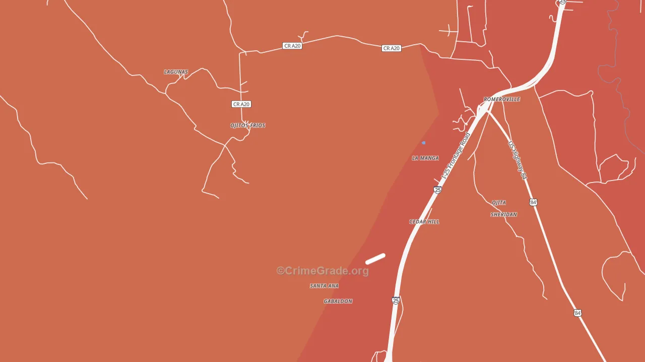 Gabaldon, NM Map of Arson Rates