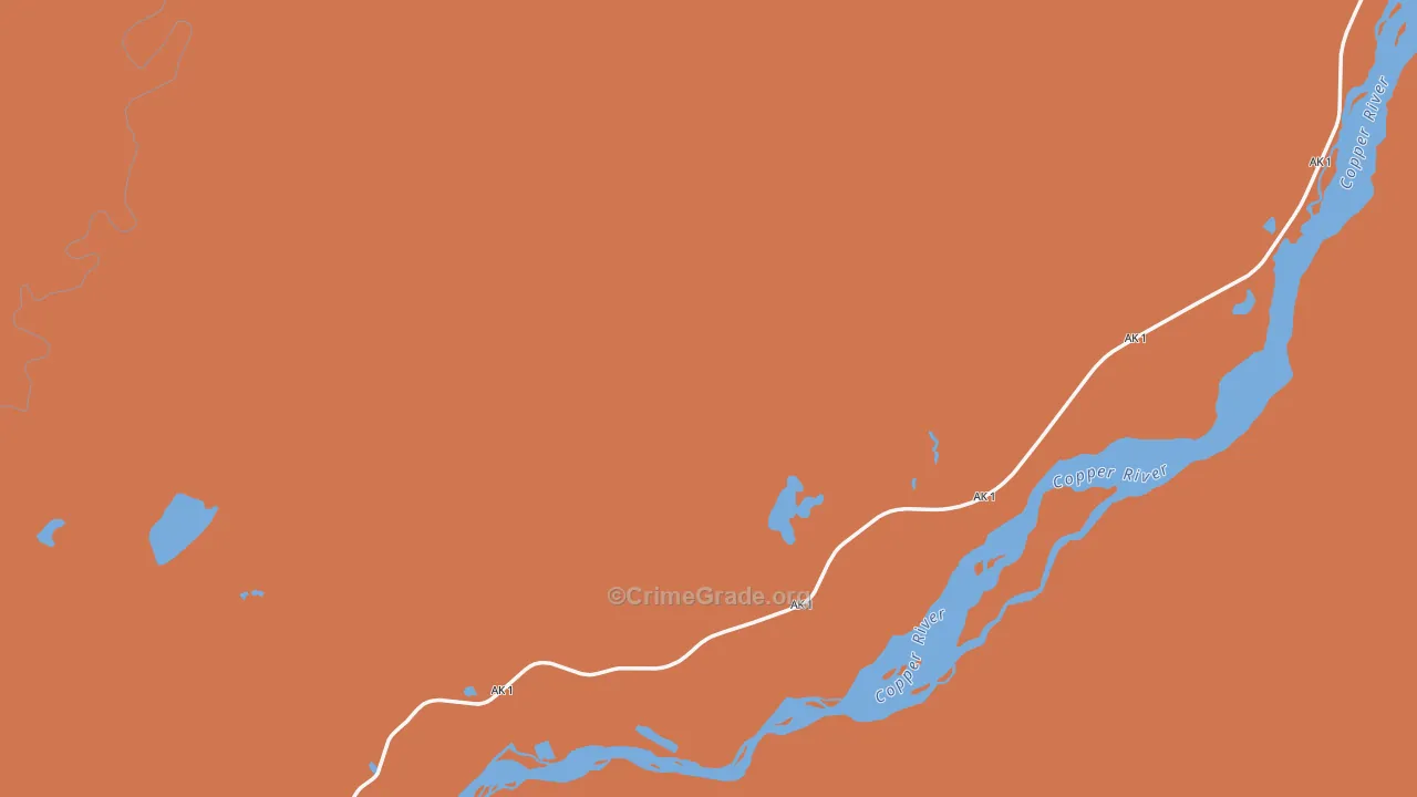 Gakona, AK Map of Arson Rates