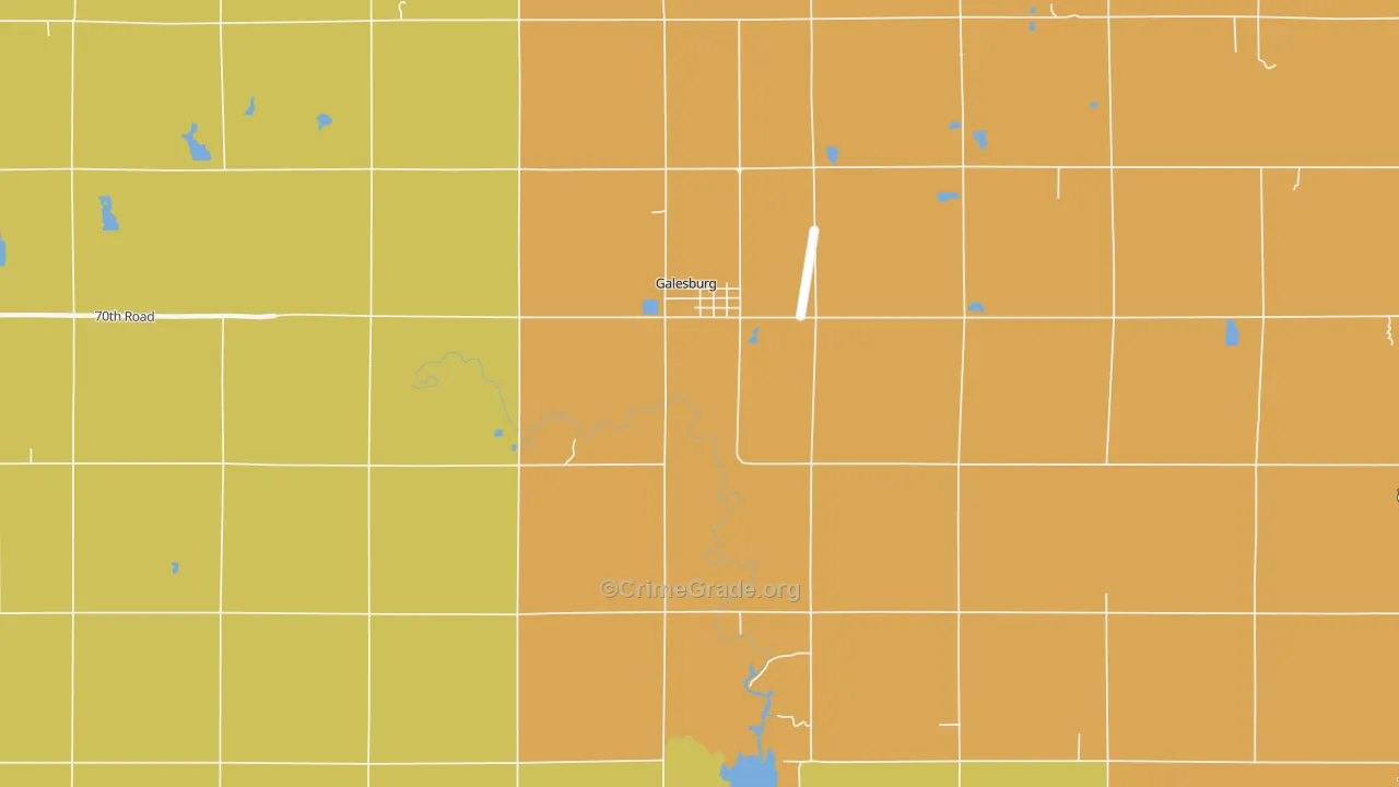 Galesburg, KS Map of Arson Rates