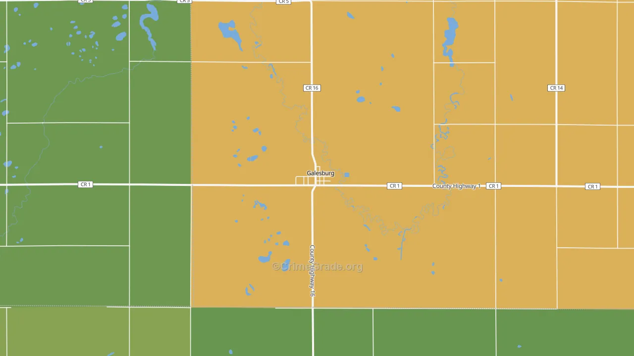 Galesburg, ND Map of Arson Rates