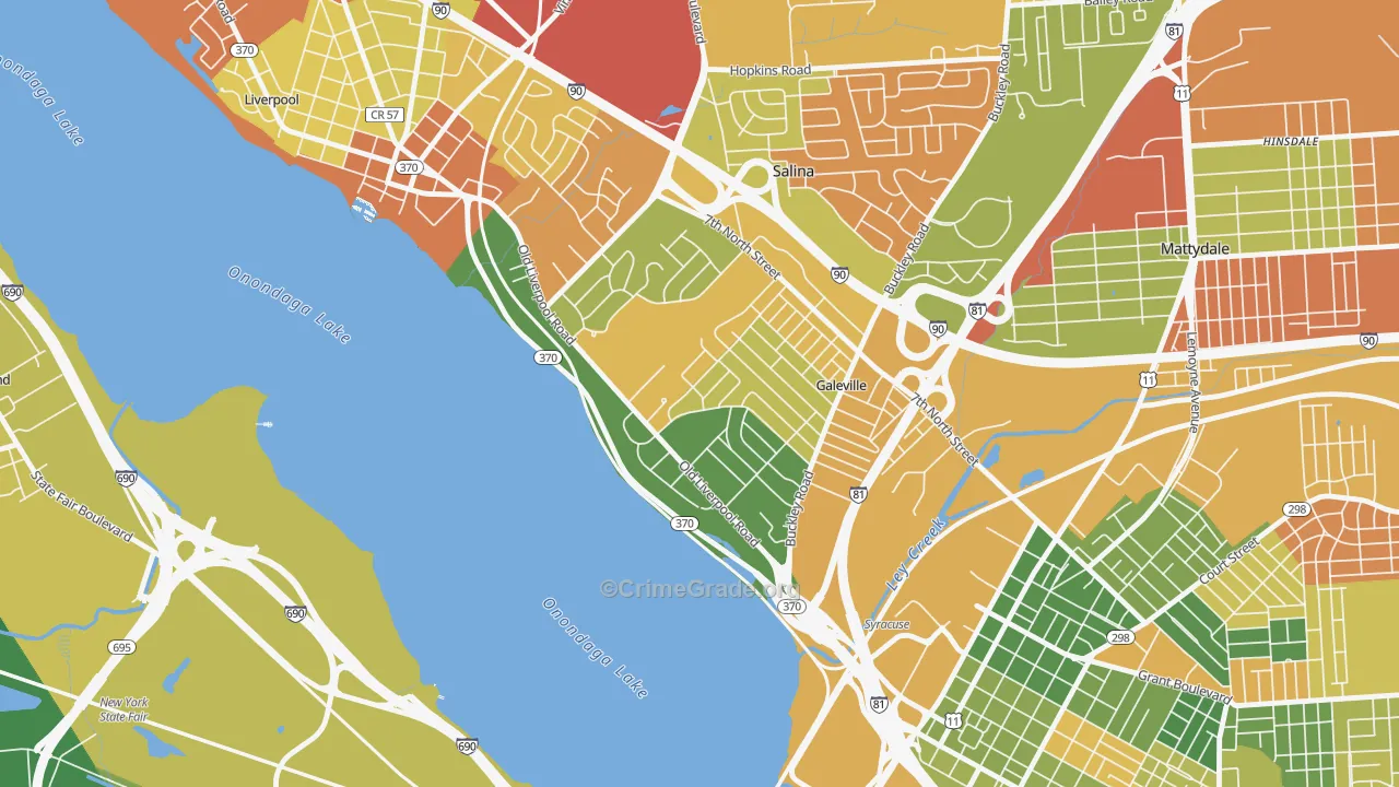 Galeville, Liverpool, NY Map of Arson Rates