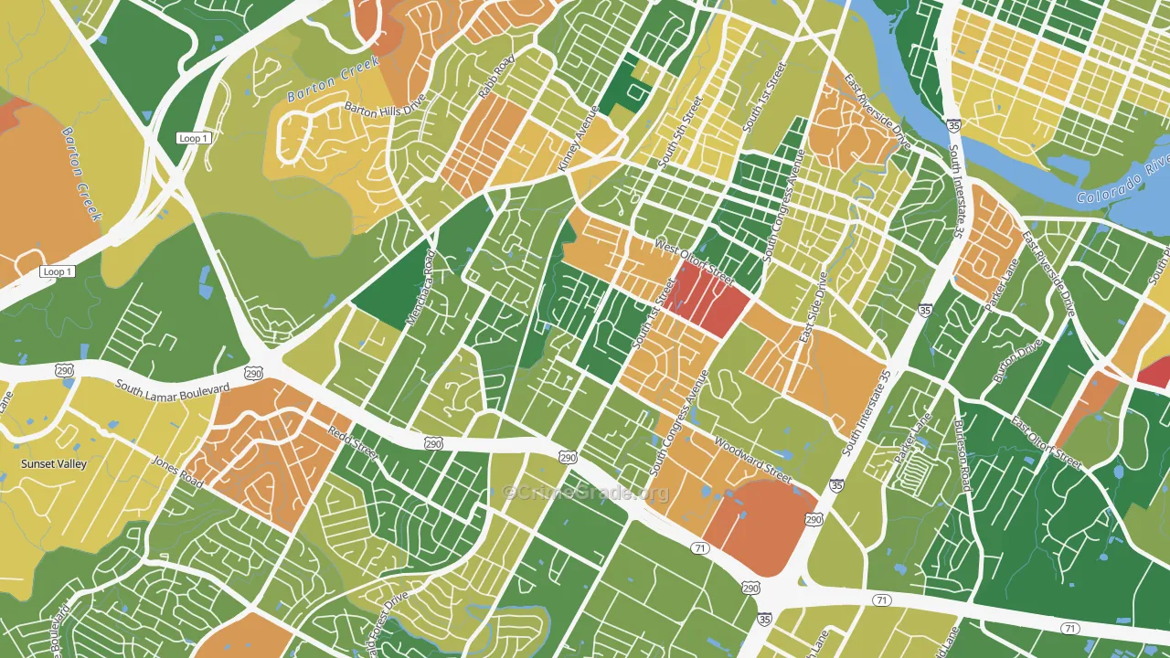 Galindo, Austin, TX Map of Arson Rates