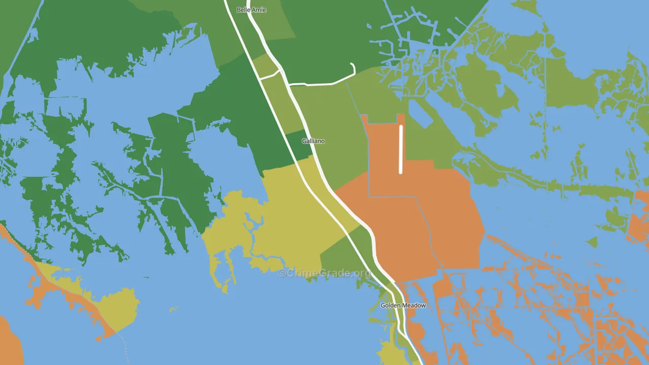 Galliano, LA Map of Arson Rates