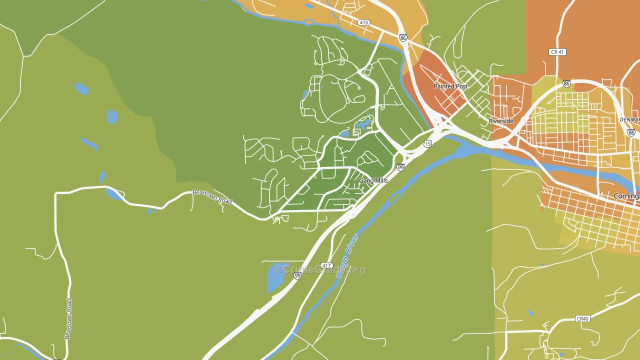 Gang Mills, NY Map of Arson Rates