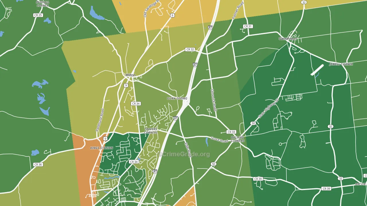 Gansevoort, NY Map of Arson Rates